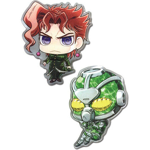 Jojo's Bizarre Adventure Kakyoin & Hierophant Green Pins Set of 2