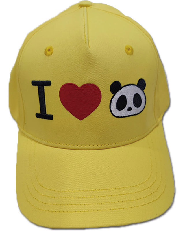 Jujutsu Kaisen I Love Pandas Yellow Cap