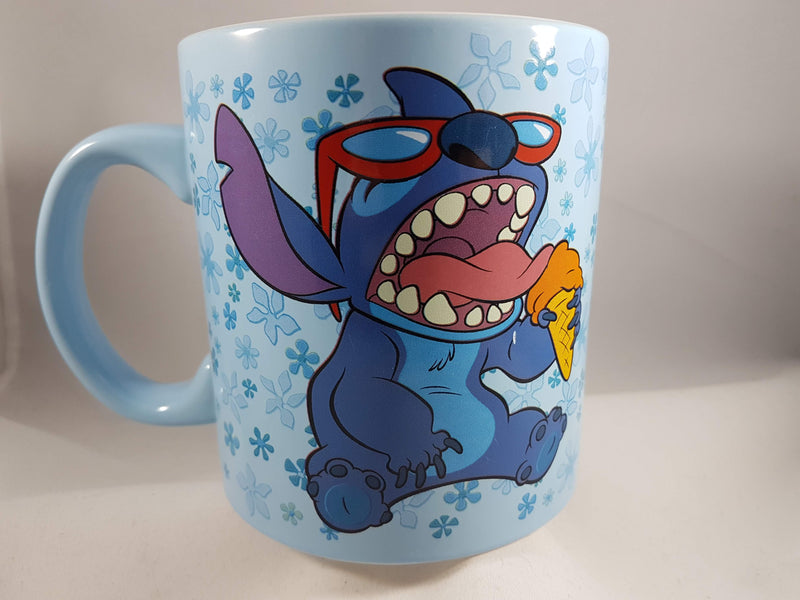 Disney Lilo & Stitch Eating Ice Cream Cone Mug 20oz