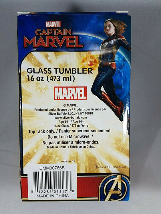Marvel Comics Captain Marvel Pint Glass 16 oz