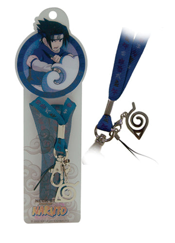Naruto Sasuke Lanyard W/ Phone Strap Clip & Charm