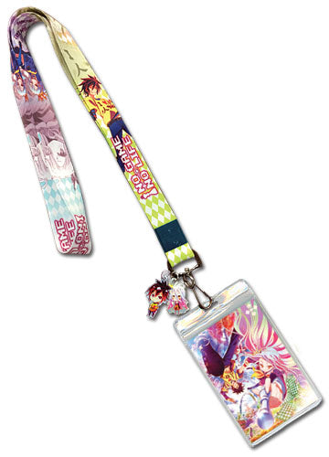 No Game No Life Lanyard W/ Metal Sora & Shiro Charms