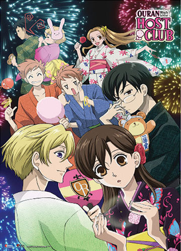 Ouran High School Host Club Firework Wall Scroll
