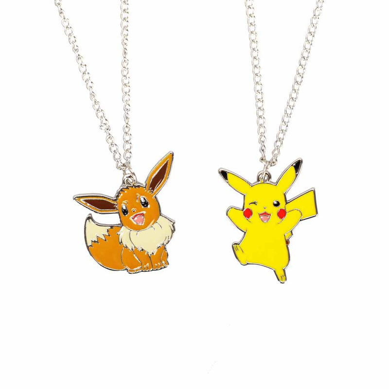 Pokemon Pikachu & Eevee Magnetic Pokeball Charm Necklace