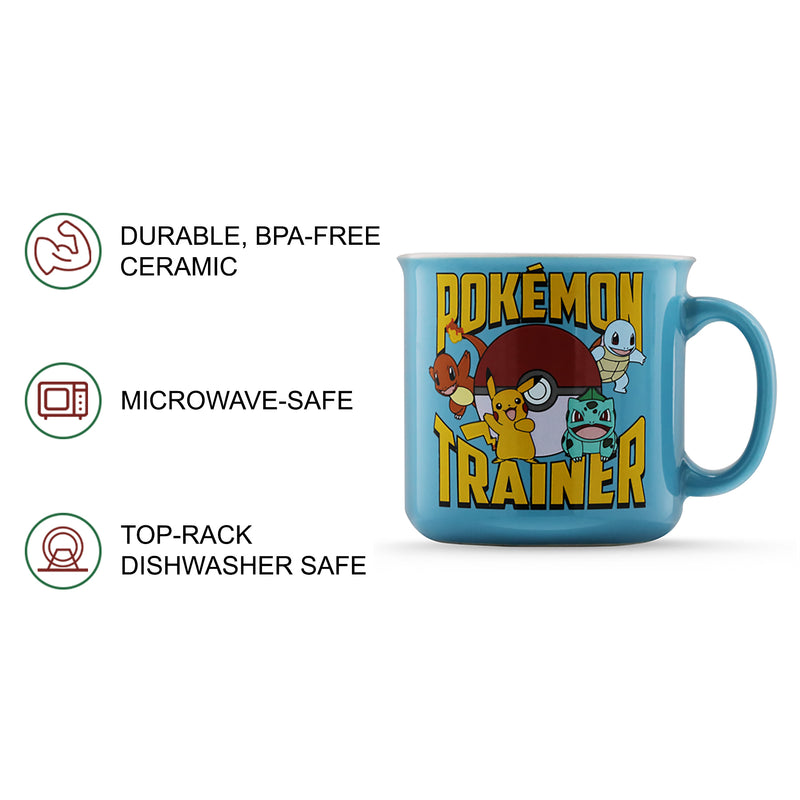 Pokemon Trainer Starters Ceramic Camper Mug 20 oz