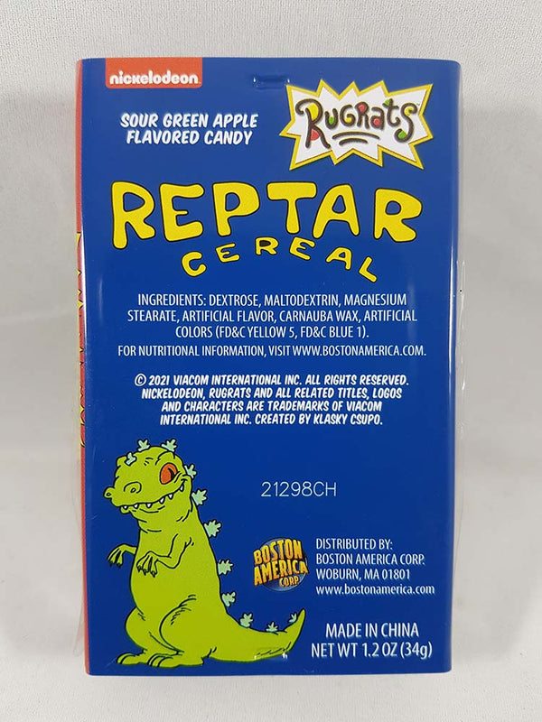 Rugrats Reptar Cereal Box Green Apple Candy