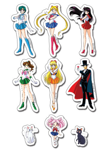 Sailor Moon R Characters Puffy Sticker Set