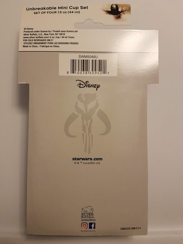 Star Wars The Mandalorian Unbreakable Mini Collectible Cups 1.5 oz