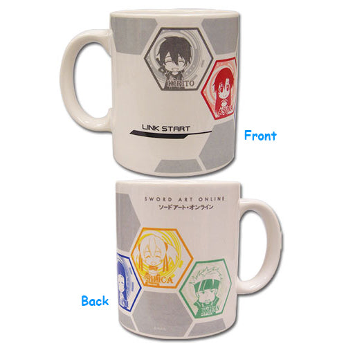 Sword Art Online Hex Grid Characters Mug