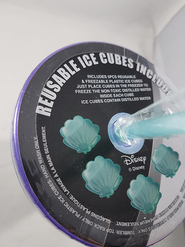 The Little Mermaid Part of Your World Tumbler W/ Sea Shell Ice Cubes