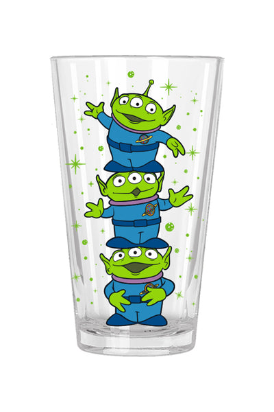 Toy Story Stacked Aliens Pint Glass 16 oz