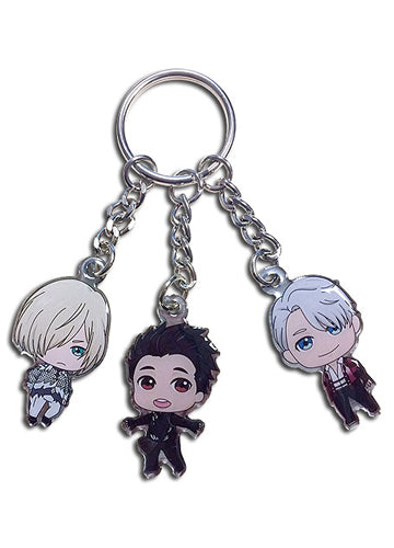Yuri On Ice Yuri, Yuuri & Victor Metal Keychain