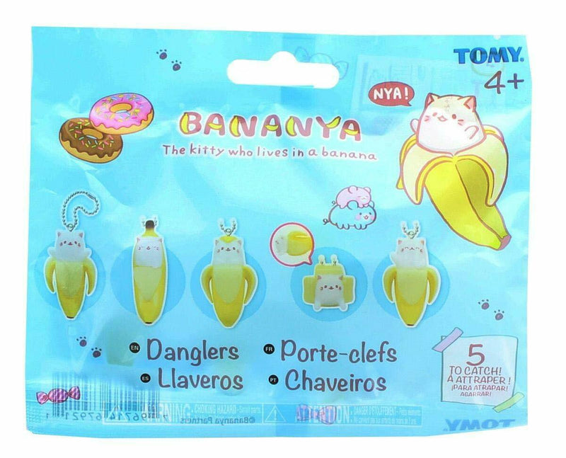 Tomy Bananya Blind Bag Dangler Keychain One Random Blind Bag
