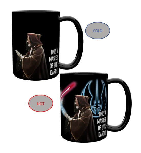 Star Wars Vader Obi-Wan Color Change Mug 15oz