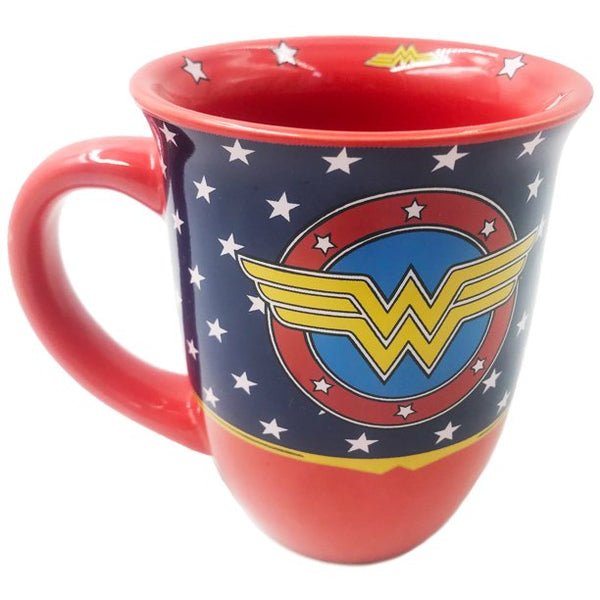 Wonder Woman Logo Red Wide Rim Mug 16 oz