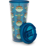 Star Wars The Mandalorian Grogu Plastic Travel Tumbler 24 Ounces