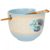 Disney Stitch Cup Noodles Ceramic Ramen Bowl Set With Wooden Chopsticks