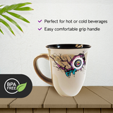 MTV Classic Logo Monster Eye Ceramic Wide Rim Mug 16 oz