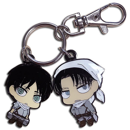Attack On Titan Eren & Levi Cleaning Outfits Metal Keychain