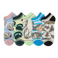 Avatar The Last Airbender Chibi Characters 5-Pair Ankle Socks