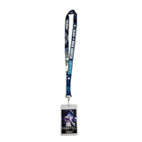 Black Rock Shooter Dawn Fall Empress Lanyard with a badge holder featuring a character Empress from 'Dawn Fall' on a white background