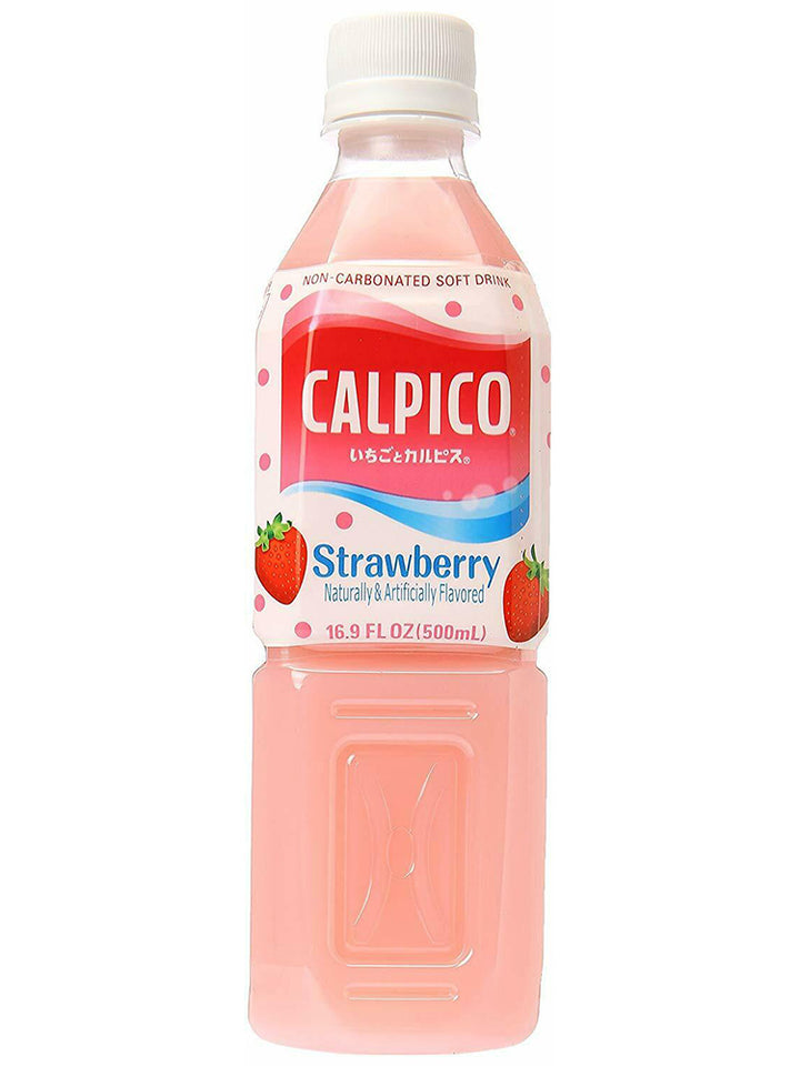 Calpico Strawberry Flavor Non-Carbonated Soft Drink Soda 16.9oz