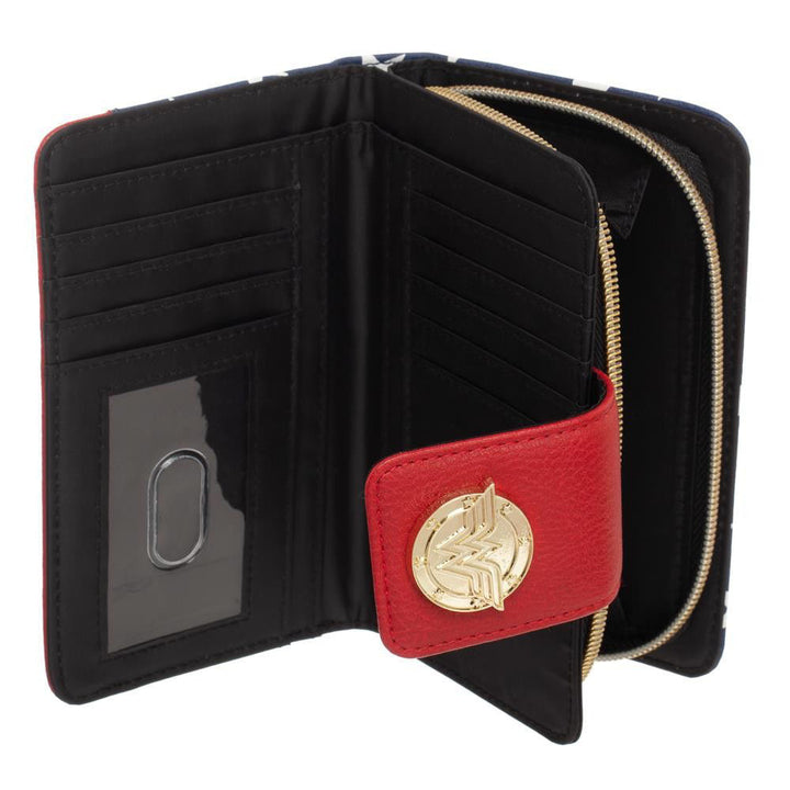 DC Comics Wonder Woman Bi-fold Wallet Open Inside
