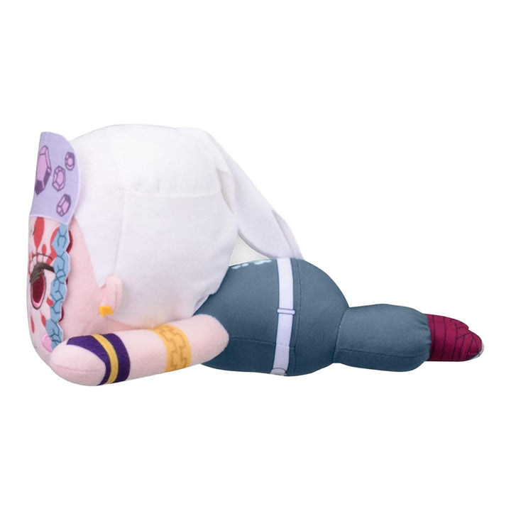 Side view of Demon Slayer plush toy with a Tengen Uzui character design on a white background