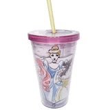 Disney Princesses Travel Tumbler With Ice Cubes Close Up