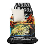 Dungeons & Dragons Classic Fleece Throw Blanket Covering Chair Example