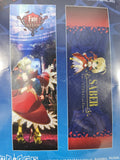 front and back anime character Saber illustrations on back of Fate Body pillow case packaging