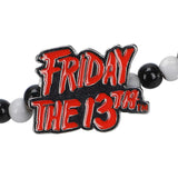 Friday The 13th Horror Icons Bracelet Set 4-Pack Title Black White Beads Close Up