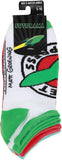 Set of socks with Futurama branding and character design on a white background