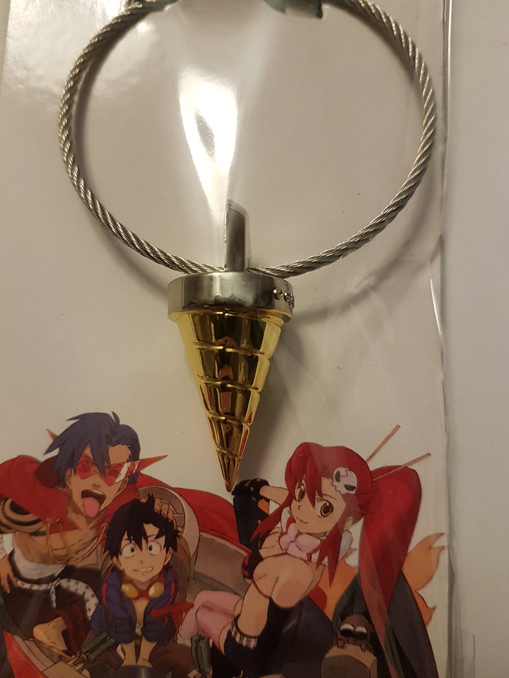 Gurren Lagann Core Drill Keychain Close Up