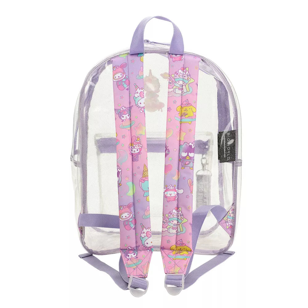 clear backpack hello kitty Hello Kitty & Friends Character Treats Clear Backpack w/ Utility Case