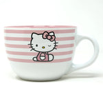 Hello Kitty Pink Striped Ceramic Mug 24 oz
