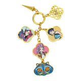 Kpop Demon Hunters Keychain with character charms on a white background