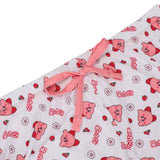 Kirby Daisies Tank Top & Shorts Sleepwear Set Dolphin Shorts Drawstring Close Up