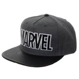 Gray Marvel cap on a white background