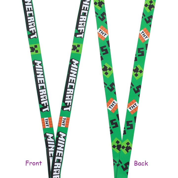 Minecraft Creeper TNT Lanyard with Creeper Charm