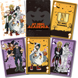 Set of 'My Hero Academia' Halloween themed playing cards with character illustrations.