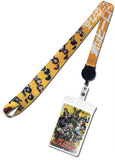 My Hero Academia Lanyard with character design and badge holder on a white background