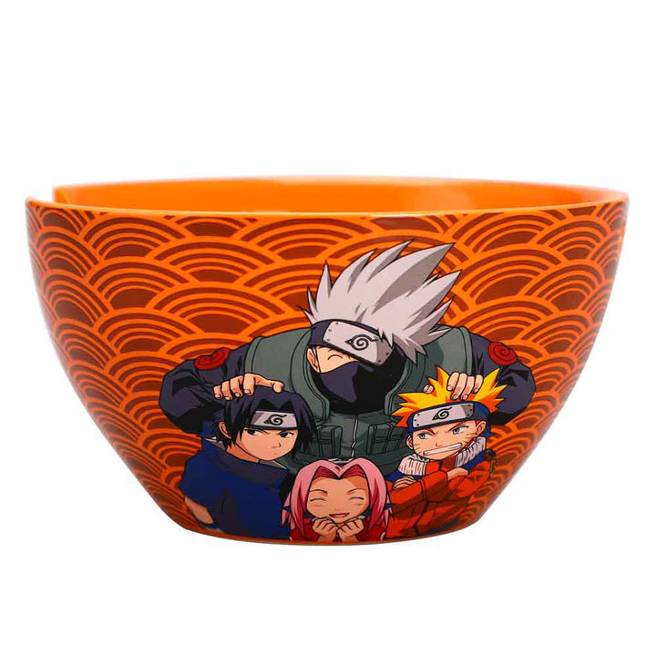 Naruto Anime Heroes Ceramic Ramen Bowl With Chopsticks Front