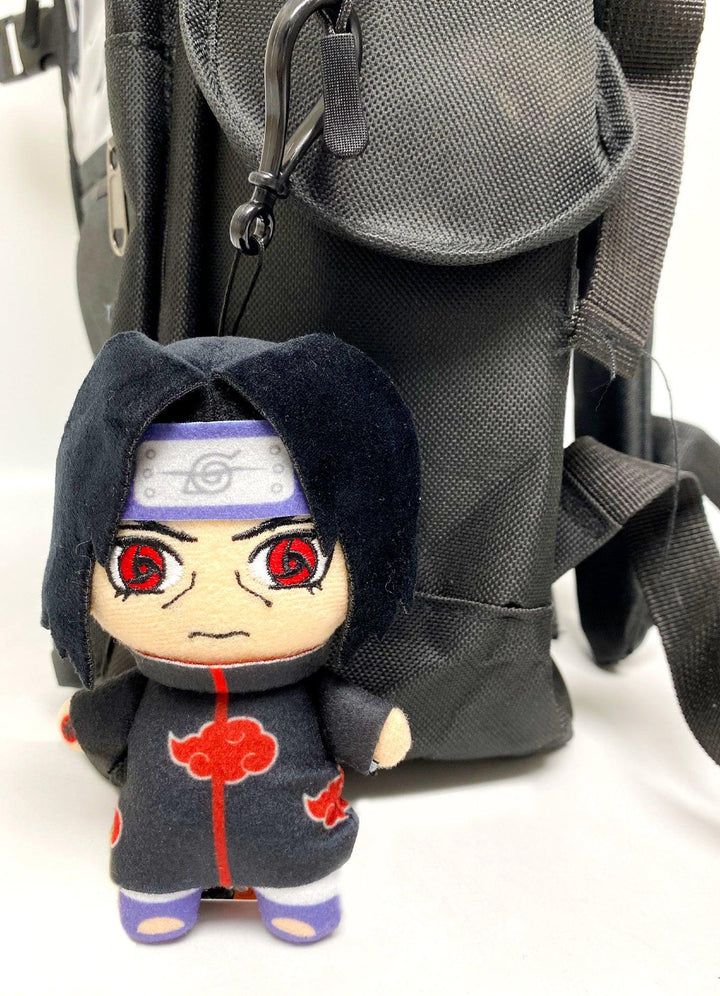 Naruto Itachi Uchiha 5" Plush Doll W/ Backpack Clip Attached To Bag
