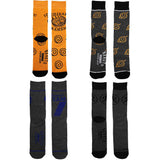 Naruto Shippuden 12 Days of Socks Advent Box Set of 4 Crew Socks Laying Flat