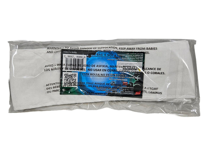 Back of Naruto Hidden Cloud Village headband with licensing information tag packaged in plastic on a gray background