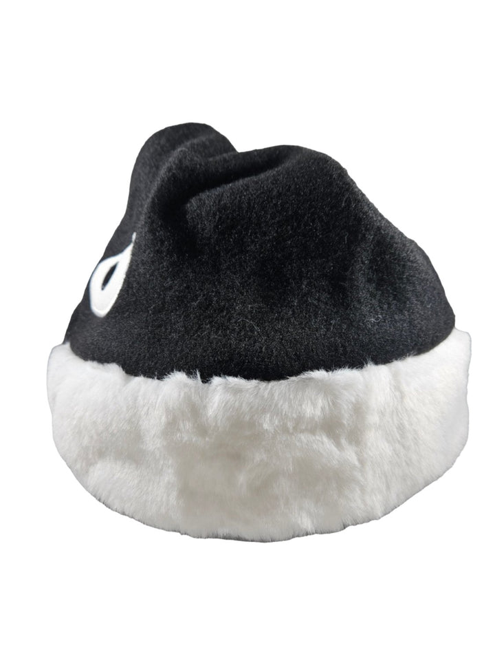 Black and white Naruto sleeping hat on a gray background