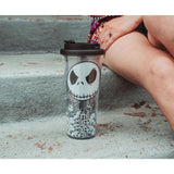 Nightmare Before Christmas Jack Skull Faces Travel Tumbler Visual Dramatization Outside