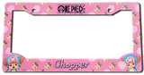 One Piece Chopper Cotton Candy Pink License Plate Frame