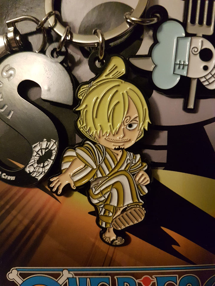 One Piece Sanji 3-Charm Metal Keychain Sanji